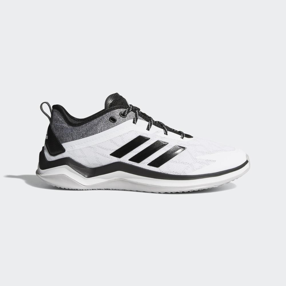 Adidas Men's Speed Trainer 4 Baseball Shoes White/Black/Dark Grey Ireland CG5134